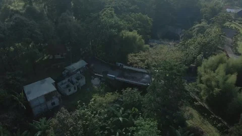 Aerial view of old bridge 5 Stock Footage 291909506