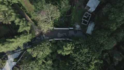 Aerial view of old bridge Stock Footage 291899621