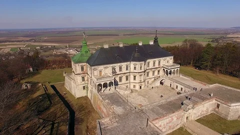 Aerial view of Old castle Stock Footage 85901058
