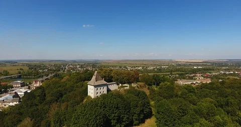Aerial view of an old castle Stock Footage 121819544