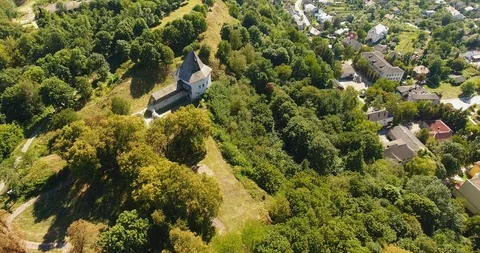 Aerial view of an old castle Stock Footage 121819863