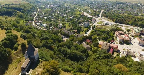 Aerial view of an old castle Stock Footage 121820090