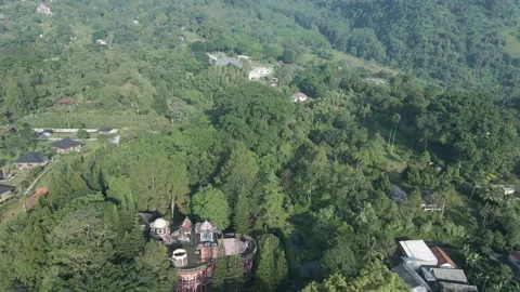 Aerial view of old castle Stock Footage 291900857