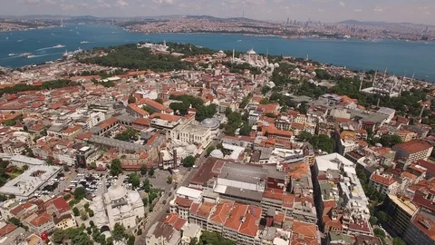 Aerial view of the Old City of Istanbul. Turkey. DJI-0787-06 Stock-Footage 102481553