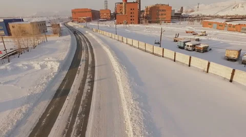 Aerial view of the old factory. Stock Footage 59173565