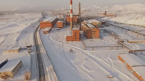 Aerial view of the old factory. Stock Footage 59173703