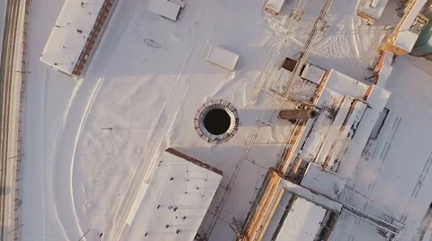Aerial view of the old factory. Stock Footage 59173877