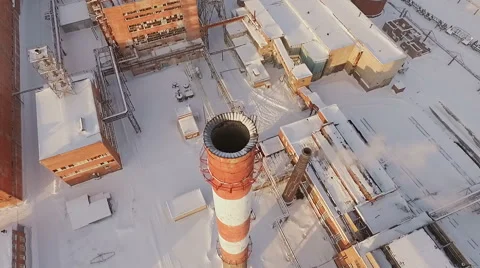 Aerial view of the old factory. Stock Footage 59174199