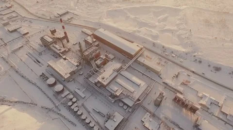 Aerial view of the old factory. Stock Footage 59175848