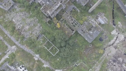 Aerial View of an old factory Stock Footage 101168487