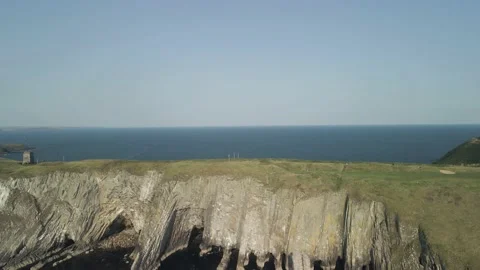 Aerial view of Old Head of Kinsale in West Cork, Ireland Stock Footage 166734248