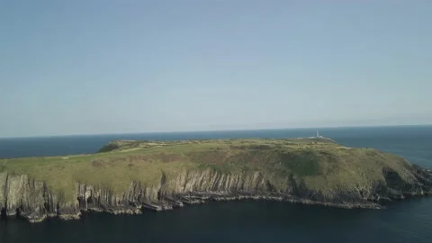 Aerial view of Old Head of Kinsale in West Cork, Ireland Stock Footage 166734280