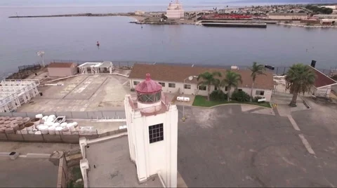 Aerial view of an old lighthouse Stock-Footage 56293792