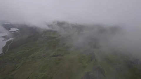 Aerial view of The Old Man of Storr Stock Footage 249961270
