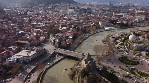 Aerial view of old Tbilisi Stock-Footage 237360668