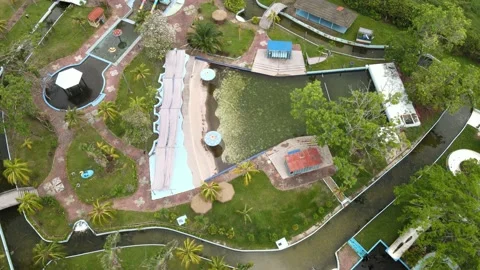 Aerial view of Old Theme Park in Rembau, Negeri Sembilan. Stock Footage 151162267
