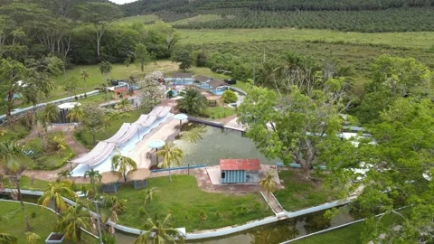 Aerial view of Old Theme Park and Forest in Rembau, Negeri Sembilan. Stock Footage 151162578