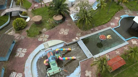 Aerial view of Old Theme Park in Rembau, Negeri Sembilan. Stock Footage 151162588