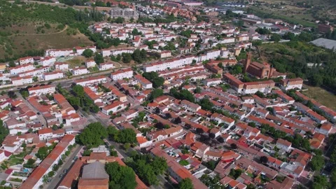 Aerial view of the old town and city Valladolid Stock Footage 339032576