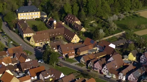 Aerial view of the old town and city Neulingen-Bauschlott  Stock-Footage 339634249