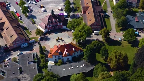  aerial view of the old town and city Bad Dürrheim  Video stock 339890458