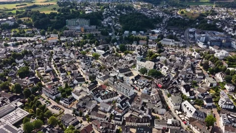 Aerial view of the old town and city Attendorn Видео 340653330