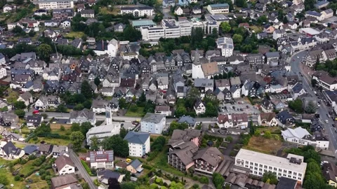 Aerial view of the old town and city Bad Laasphe 库存影片 340653561