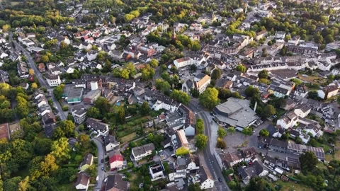 Aerial view of the old town and city Haan Stock-Footage 340657019