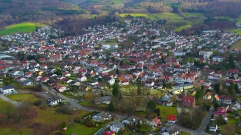 Aerial view of the old town and city Fürth in Hesse Video stock 340849203