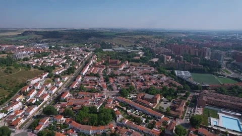 Aerial view of the old town and city Valladolid Stock Footage 340925535