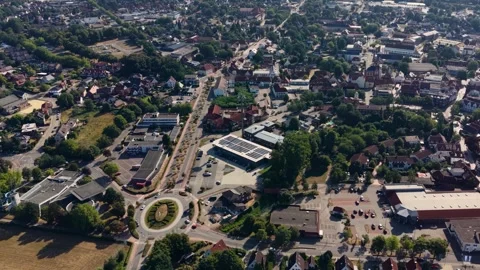 Aerial view of the old town and city Diepholz 库存影片 341978906