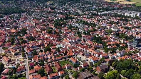 Aerial view of the old town and city Springe in Germany Stock Footage 341985192