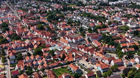 Aerial view of the old town and city Springe in Germany Stock Footage 341985199