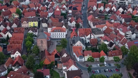 Aerial view of the old town and city Blomberg Stock Footage 342117654
