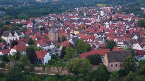 Aerial view of the old town and city Blomberg 库存影片 342117672