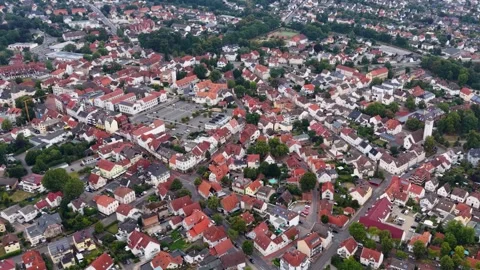 Aerial view of the old town and city Lage Stock Footage 342166803