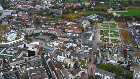 Aerial View Of The Old Town Around The City Kassel In Germany 库存影片 339096514