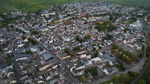 Aerial View Of The Old Town Around The City Rudesheim In Germany 库存影片 339097804