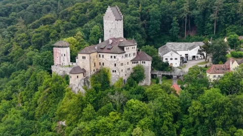 Aerial View Of The Old Town Around The City Kipfenberg In Bavaria 库存影片 339102191