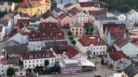 Aerial View Of The Old Town Around The City Riedenburg In Bavaria Видео 339120460