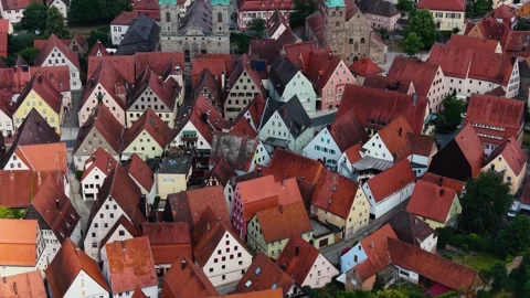 Aerial View Of The Old Town Around The City Spalt In Bavaria Видео 339121817