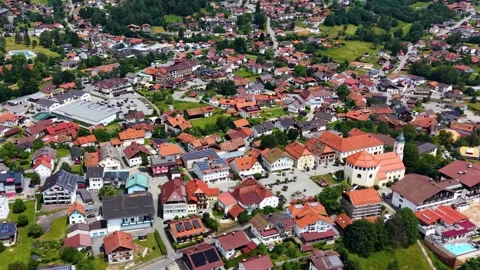 Aerial View Of The Old Town Around The City Bodenmais In Germany Vidéo 339255170