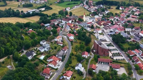 Aerial View Of The Old Town Around The City Runding In Germany 库存影片 339276015