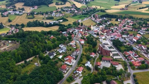 Aerial View Of The Old Town Around The City Runding In Germany Vídeos de archivo 339276018