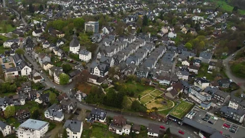 Aerial view of the old town in Freudenberg Видео 307247751