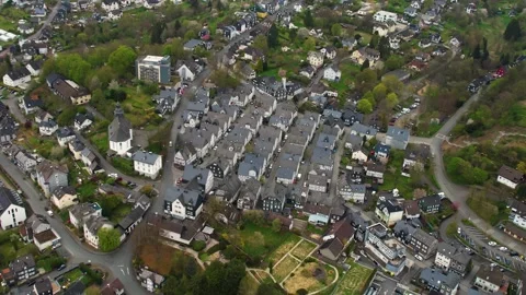 Aerial view of the old town in Freudenberg 库存影片 307356046