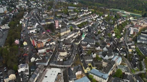 Aerial view of the old town in Siegen 库存影片 307247250