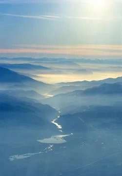 Aerial view on the olympus mount Stock-Fotos