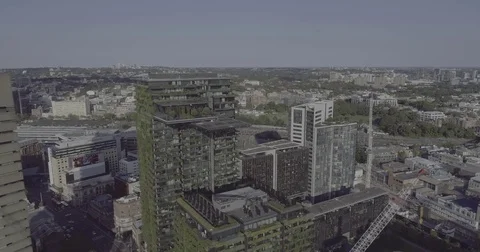 Aerial view of One Central Park Chippendale. Sydney Australia. Stock Footage 78476776