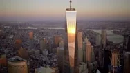 Aerial View Of One World Trade Center And Freedom Tower In New York City Stock Footage